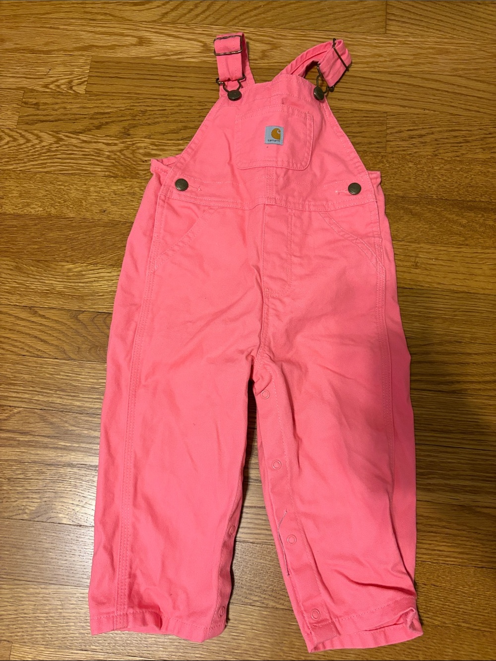 Carhartt Bright Pink Kids' Overalls with Front Pocket